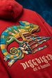 Disguised Red Oversized Puff Printed Exclusive Hoodie