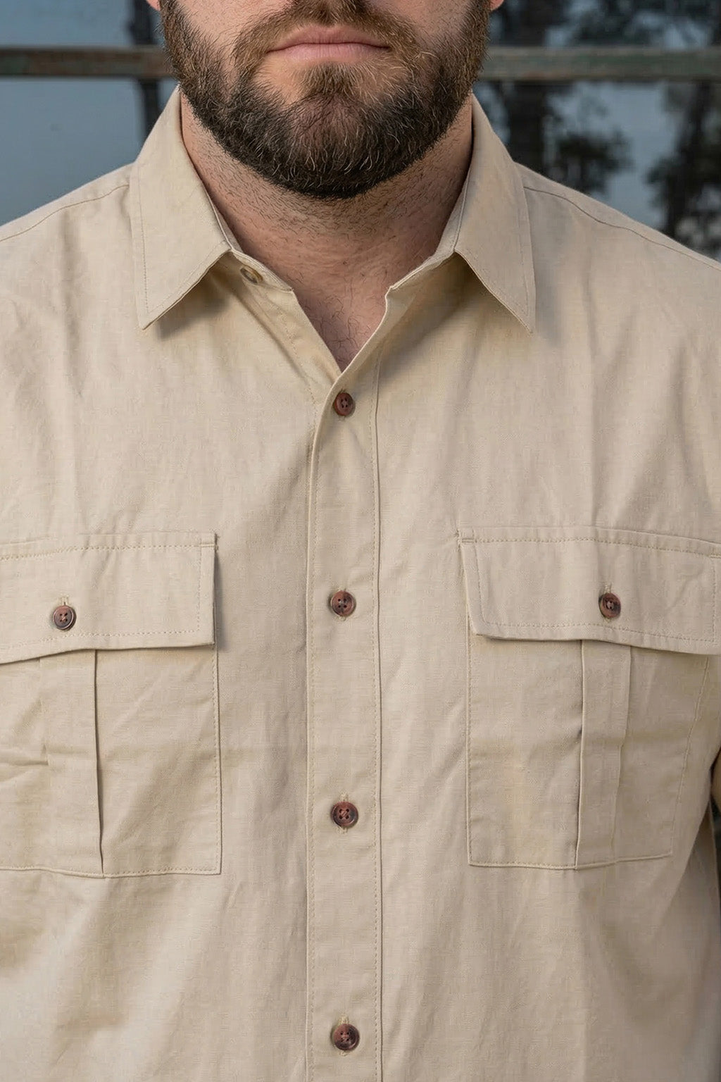 Swanwhite Plus Size Half Sleeve Dual Pocket Utility Exclusive Shirt