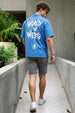 Spider Blue Oversized Printed Exclusive Shirt