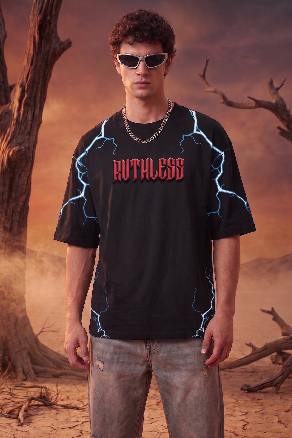 Ruthless Wolf Black 3D Puff Print Exclusive T-shirt Supreme Edition