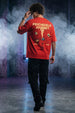 Sychedelic Red Oversized Printed T-shirt
