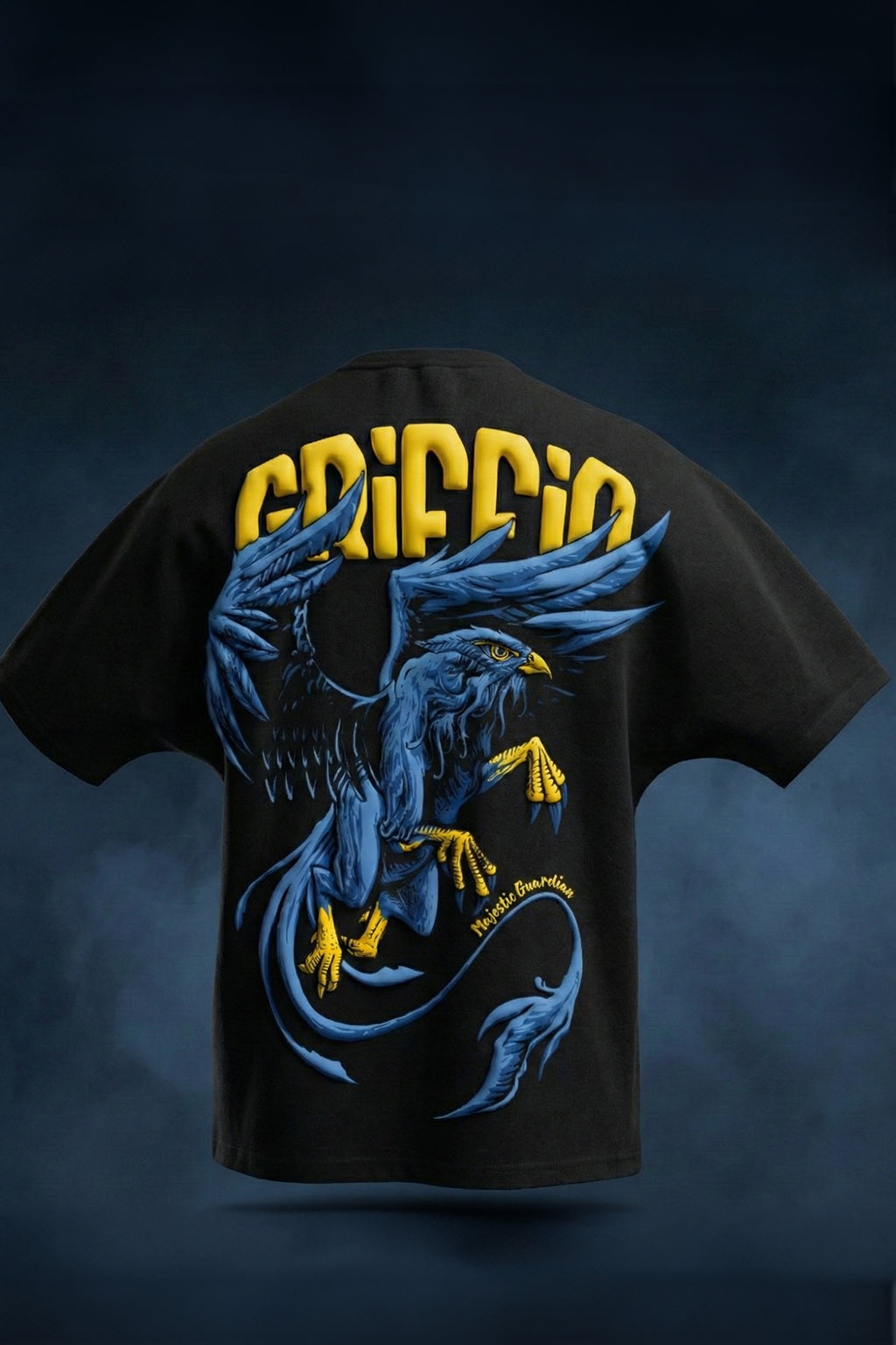 Griffin Black 3D Puff Print Exclusive T-shirt Supreme Edition