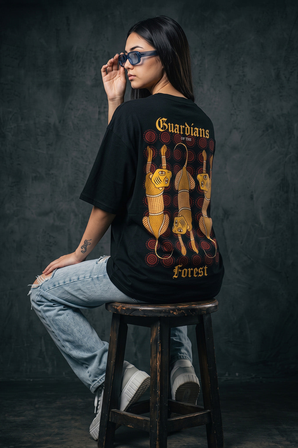 Guardians Black Printed Exclusive T-shirt Epic Collection For Women