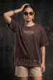 Rooted Brown Acid Washed Printed Exclusive T-shirt Epic Collection For Women