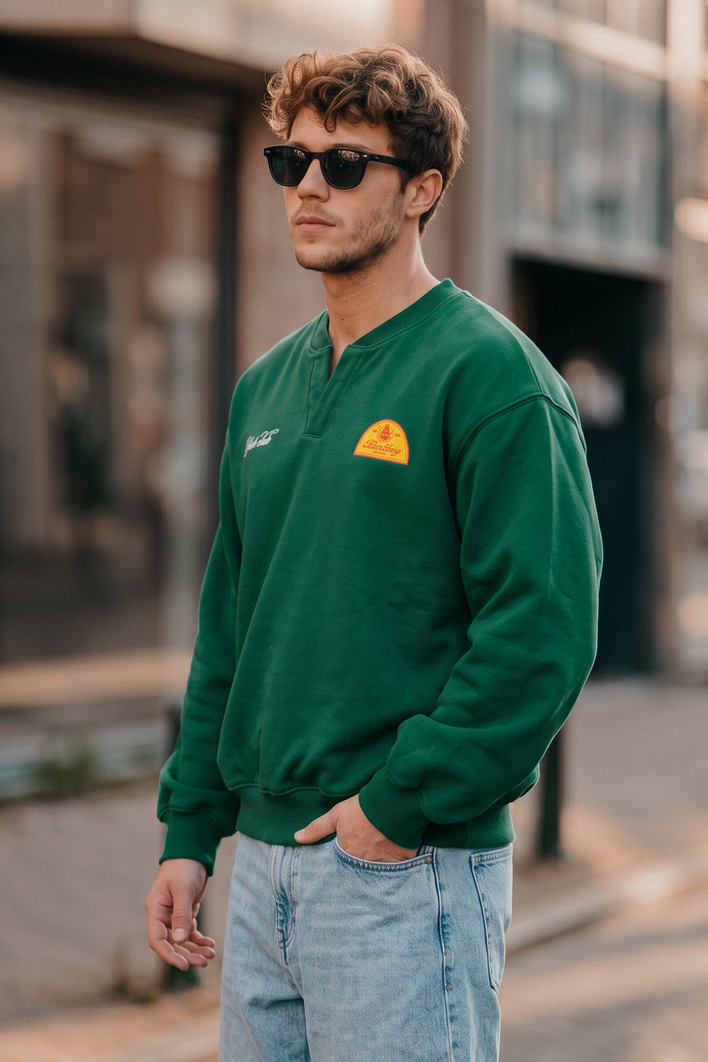 Yatch Club V Neck Oversized Exclusive Sweatshirt
