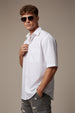 White Plain Regular Fit Half Sleeve Single Pocket Exclusive Shirt