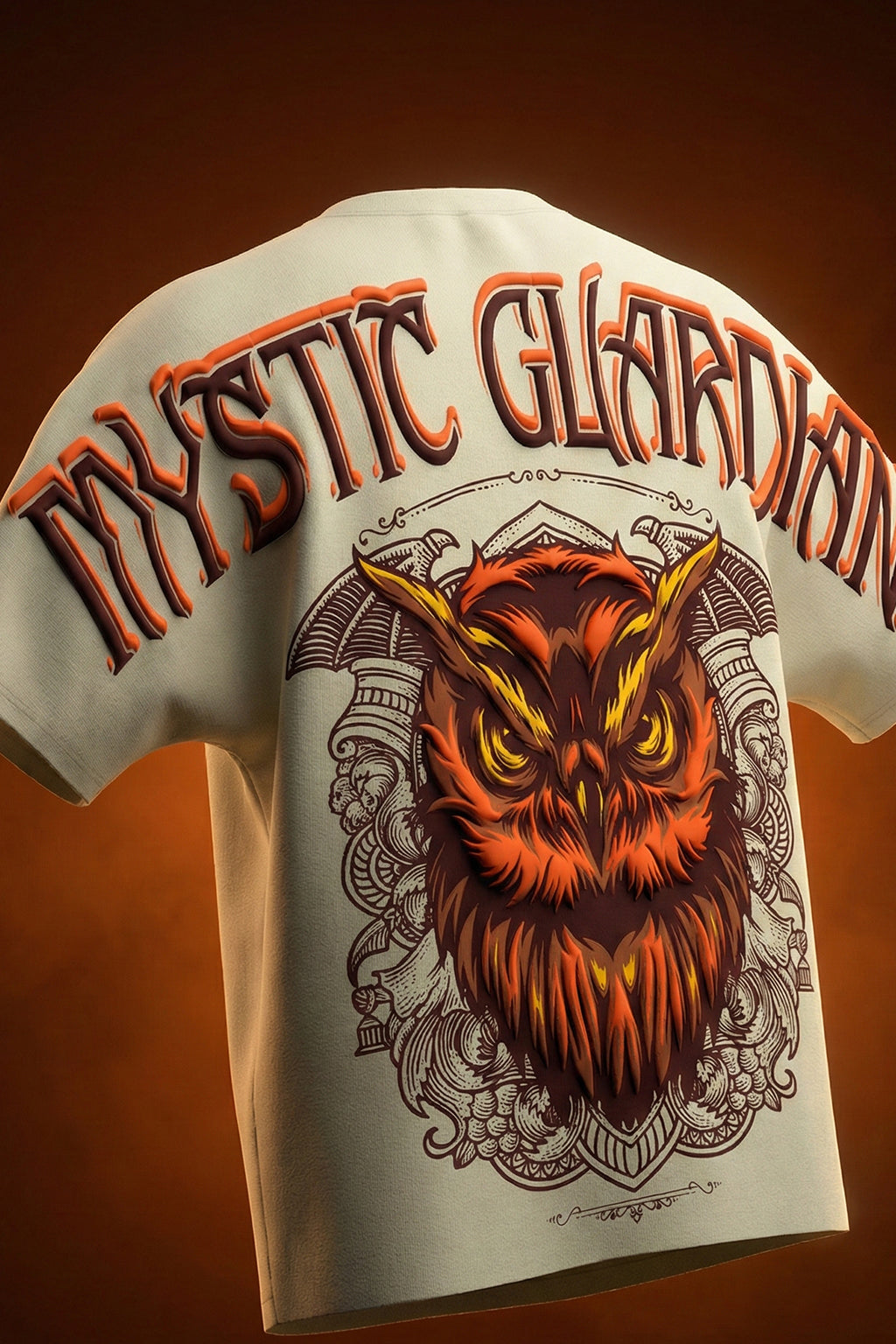 Guardian Owl Swanwhite 3D Puff Print Exclusive T-shirt Supreme Edition