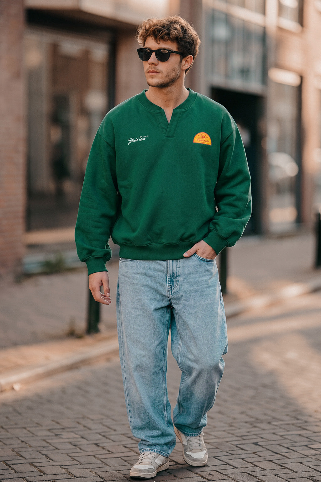 Yatch Club V Neck Oversized Exclusive Sweatshirt