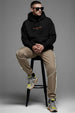 Khakhi Contrast Stripe Relaxed Fit Nylon Exclusive Jogger