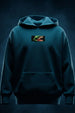 Veirdo Wild Moroccan Blue Oversized Puff Printed Exclusive Hoodie