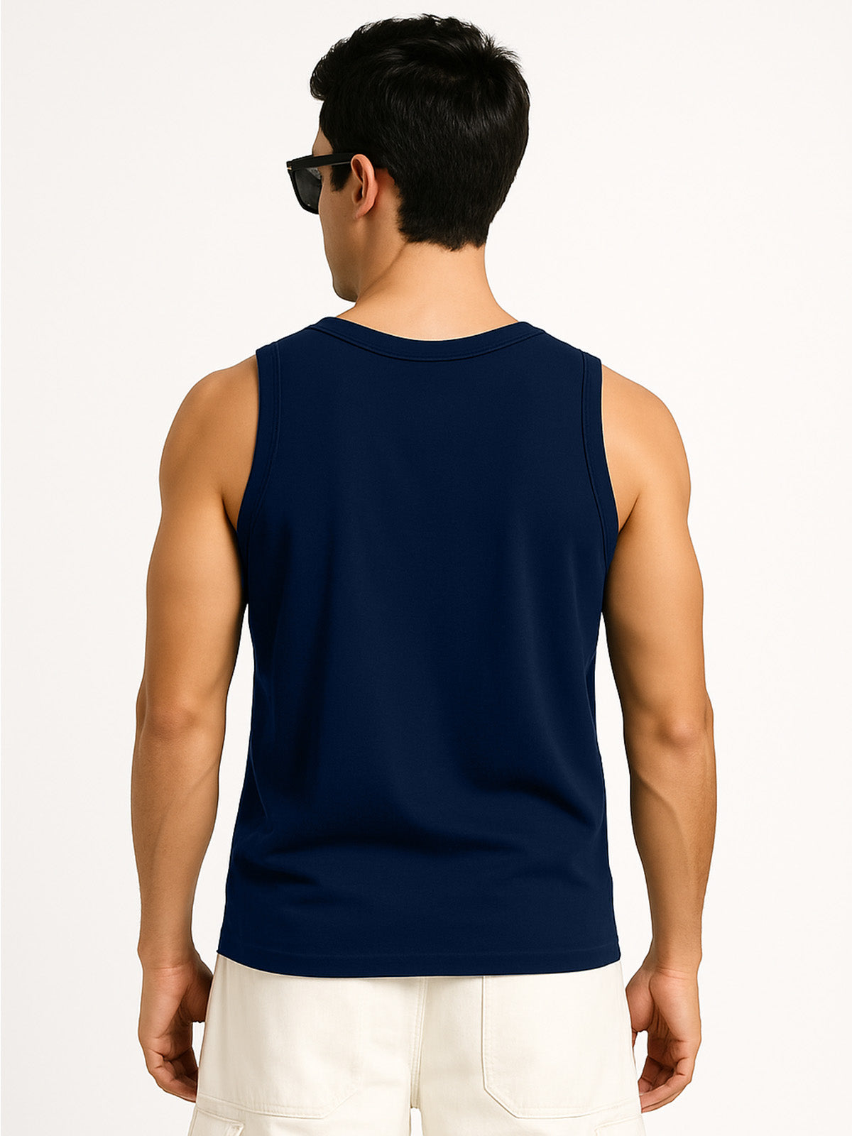 Los Angeles Navy Regular Fit Printed Vest