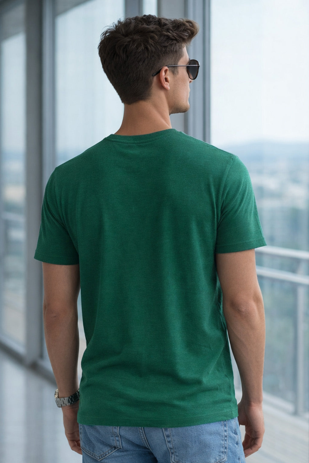 Rock And Roll Green Regular Fit Printed T-shirt