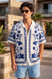 Botanical White All Over Print Oversized Exclusive Shirt