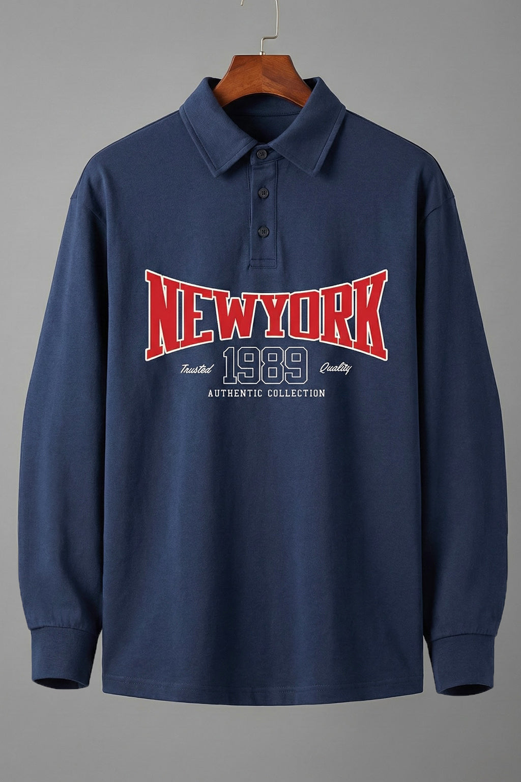 New York Navy Oversized Full Sleeve Exclusive Polo T-shirt