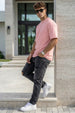 Pink Plain Oversized T-shirt