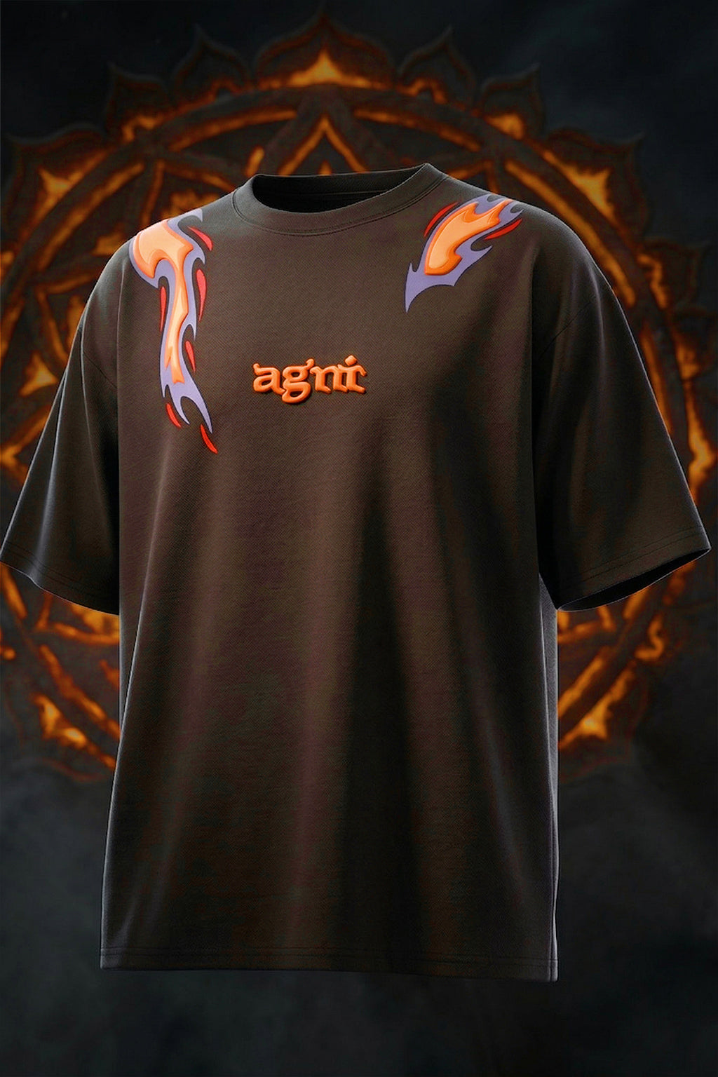 अग्नि Brown Puff Printed Exclusive T-shirt Supreme Edition