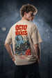 Octo Beats Swanwhite Oversized Printed T-shirt