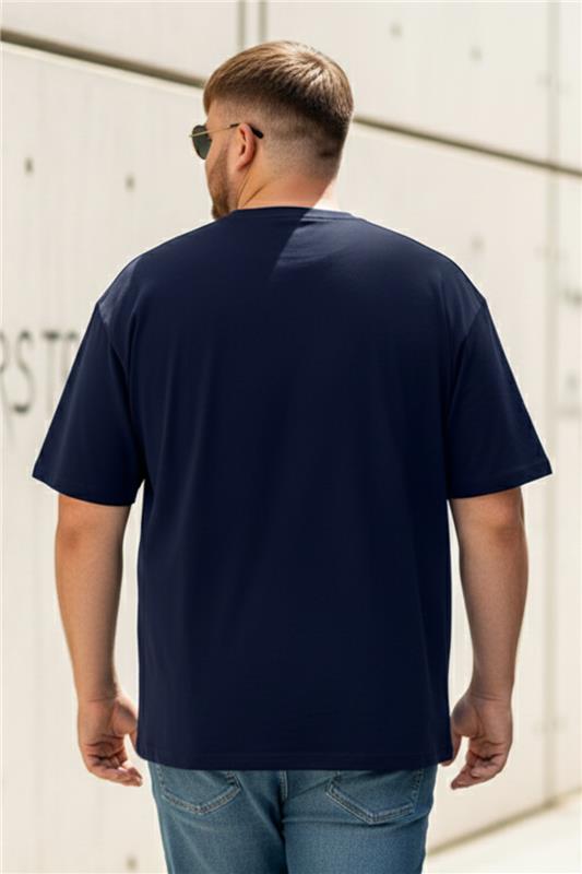 New York Navy Graphic Printed Plus Size T-shirt