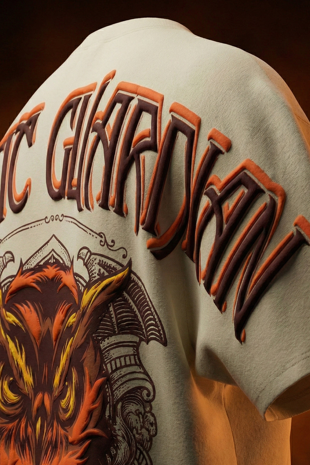 Guardian Owl Swanwhite 3D Puff Print Exclusive T-shirt Supreme Edition