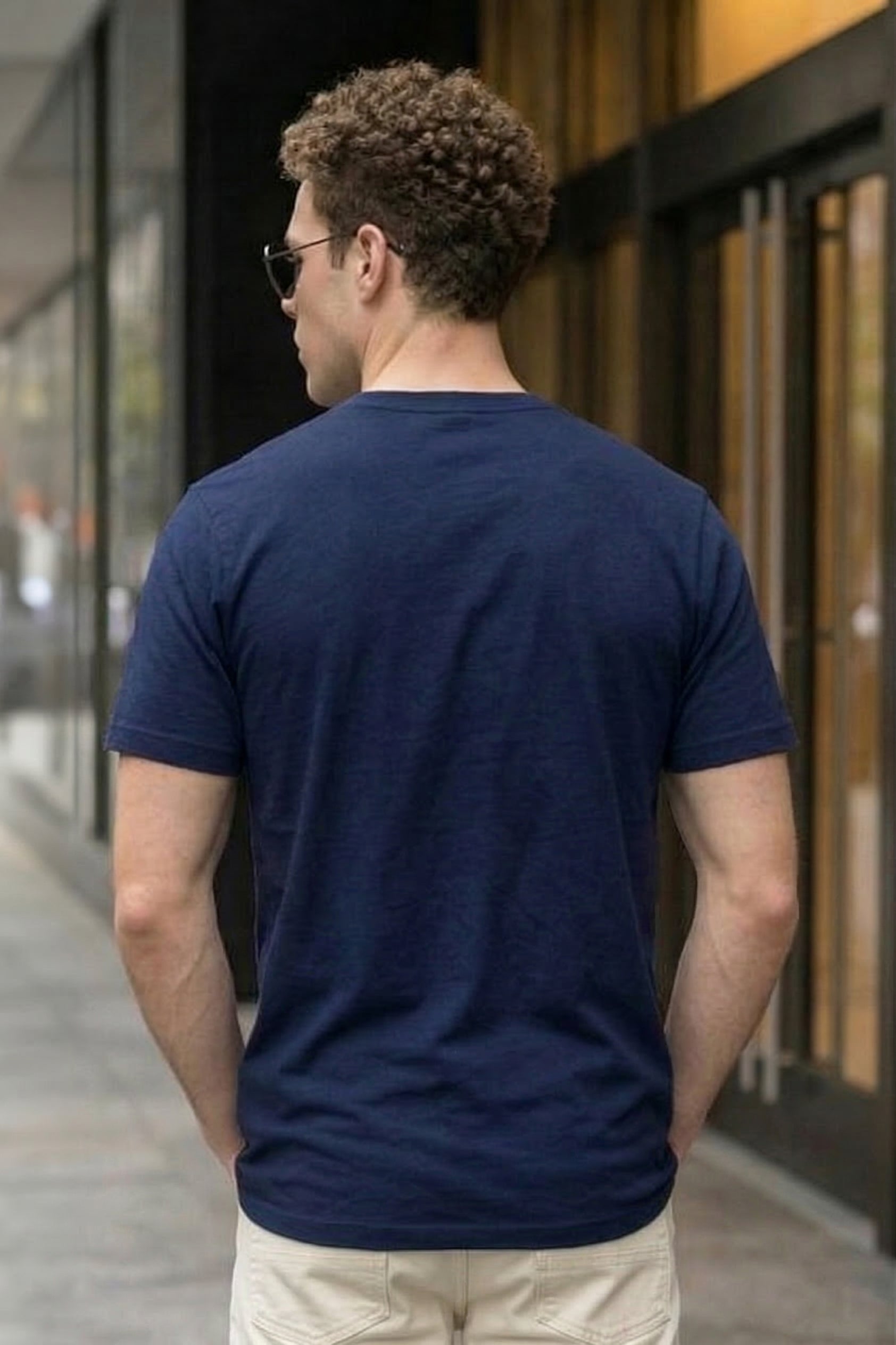 Always Believe Navy Regular Fit Printed T-shirt