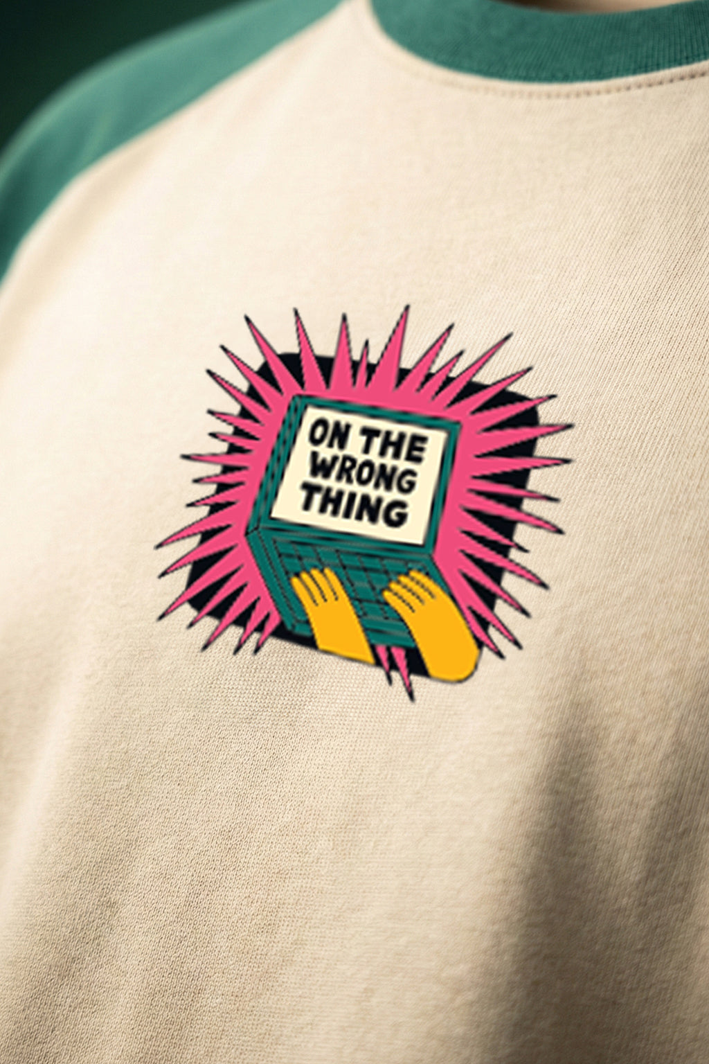 Wrong Thing Swanwhite Plus Size Printed Exclusive T-Shirt
