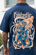 Fantastic Navy Oversized Printed Exclusive Shirt