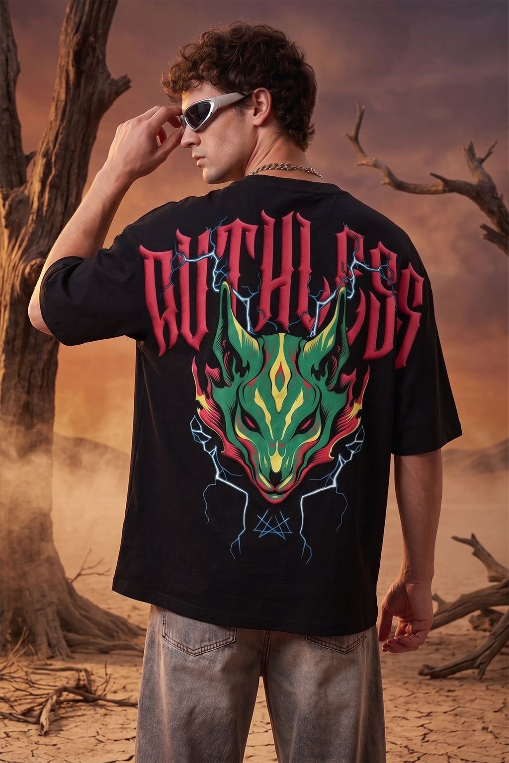 Ruthless Wolf Black 3D Puff Print Exclusive T-shirt Supreme Edition