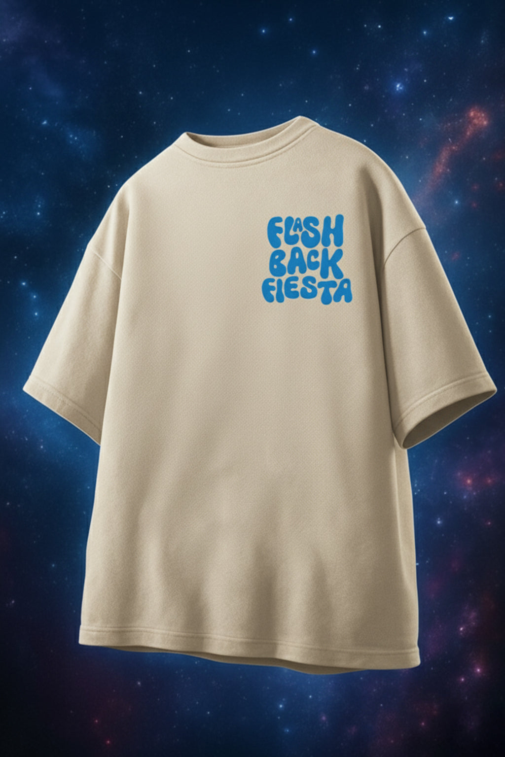 Flash Back Swanwhite Oversized Puff Printed Exclusive T-shirt