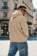 Masterpiece in Beige: Men's Perfection Print Oversized Hoodie