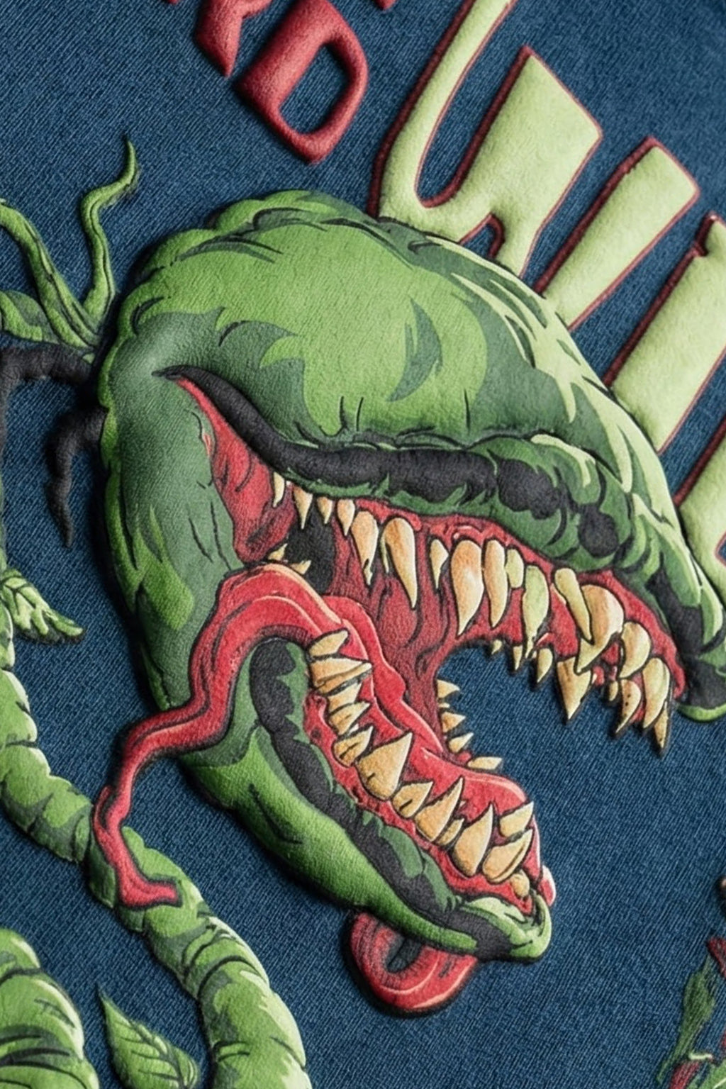 Veirdo Wild Moroccan Blue Oversized Puff Printed Exclusive Hoodie