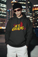 Cooking Dark Grey Oversized Printed Hoodie