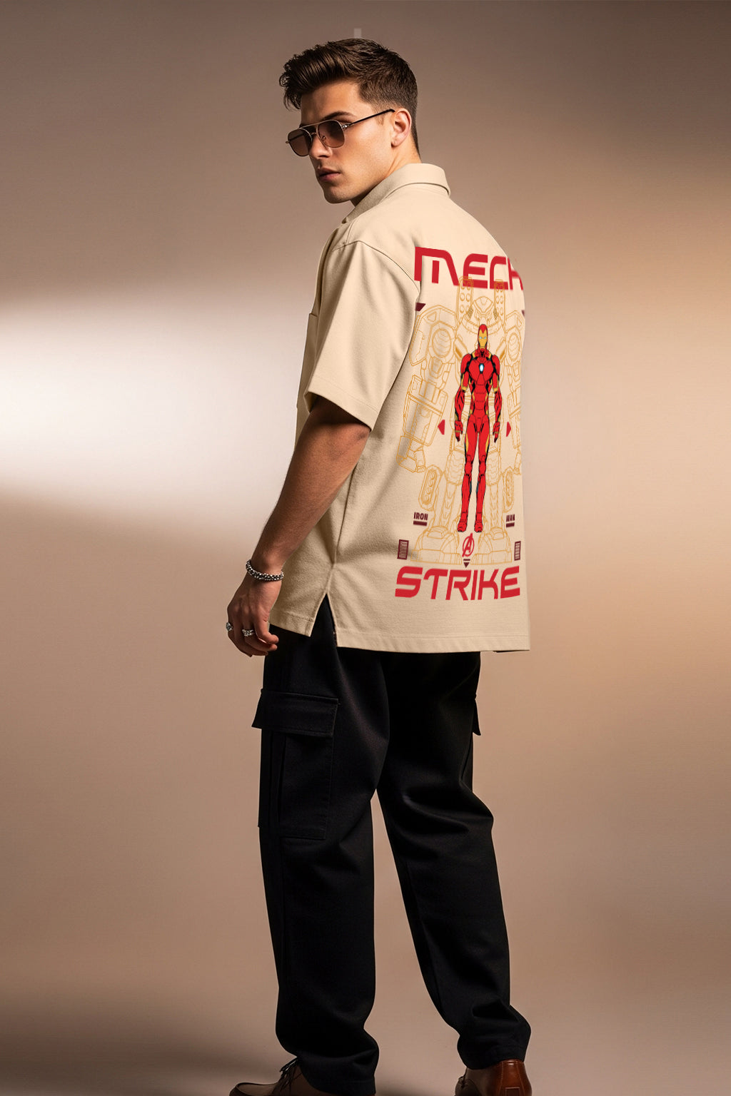Iron Man Swanwhite Oversized Printed Exclusive Shirt