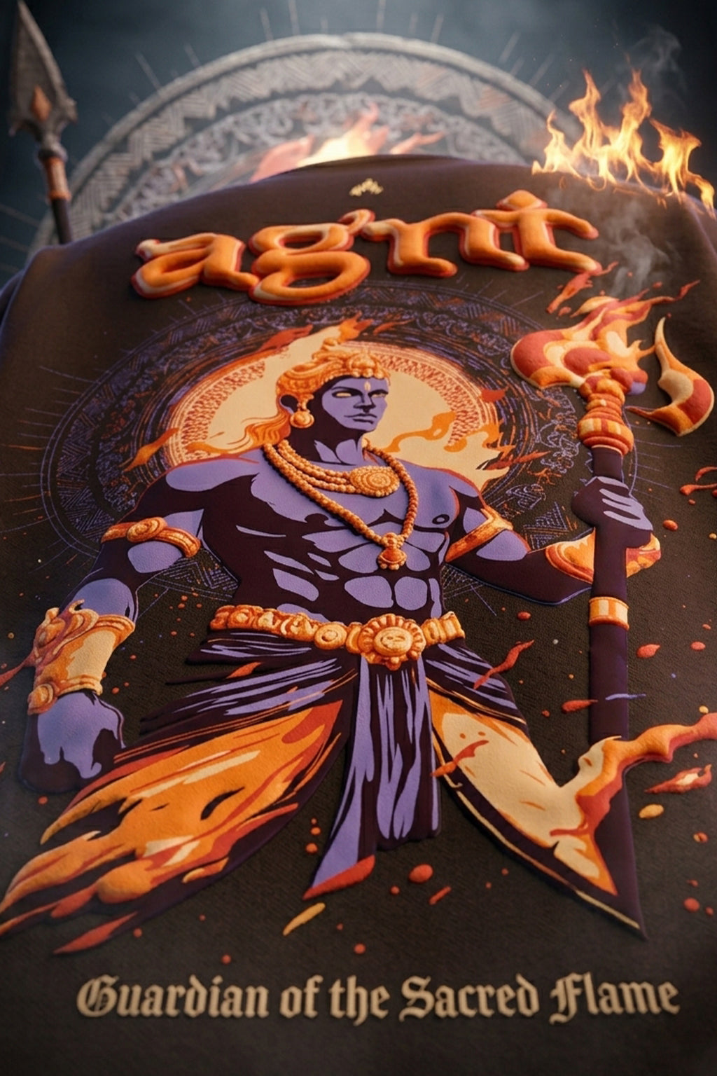 अग्नि Brown Puff Printed Exclusive T-shirt Supreme Edition