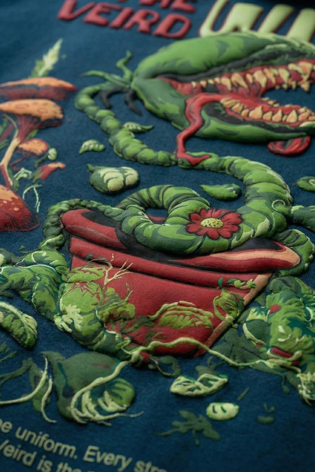 Veirdo Wild Moroccan Blue Oversized Puff Printed Exclusive Hoodie