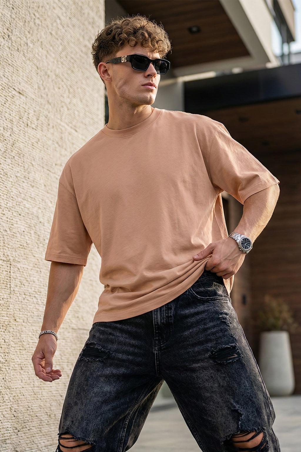 Cork Plain Oversized T-shirt