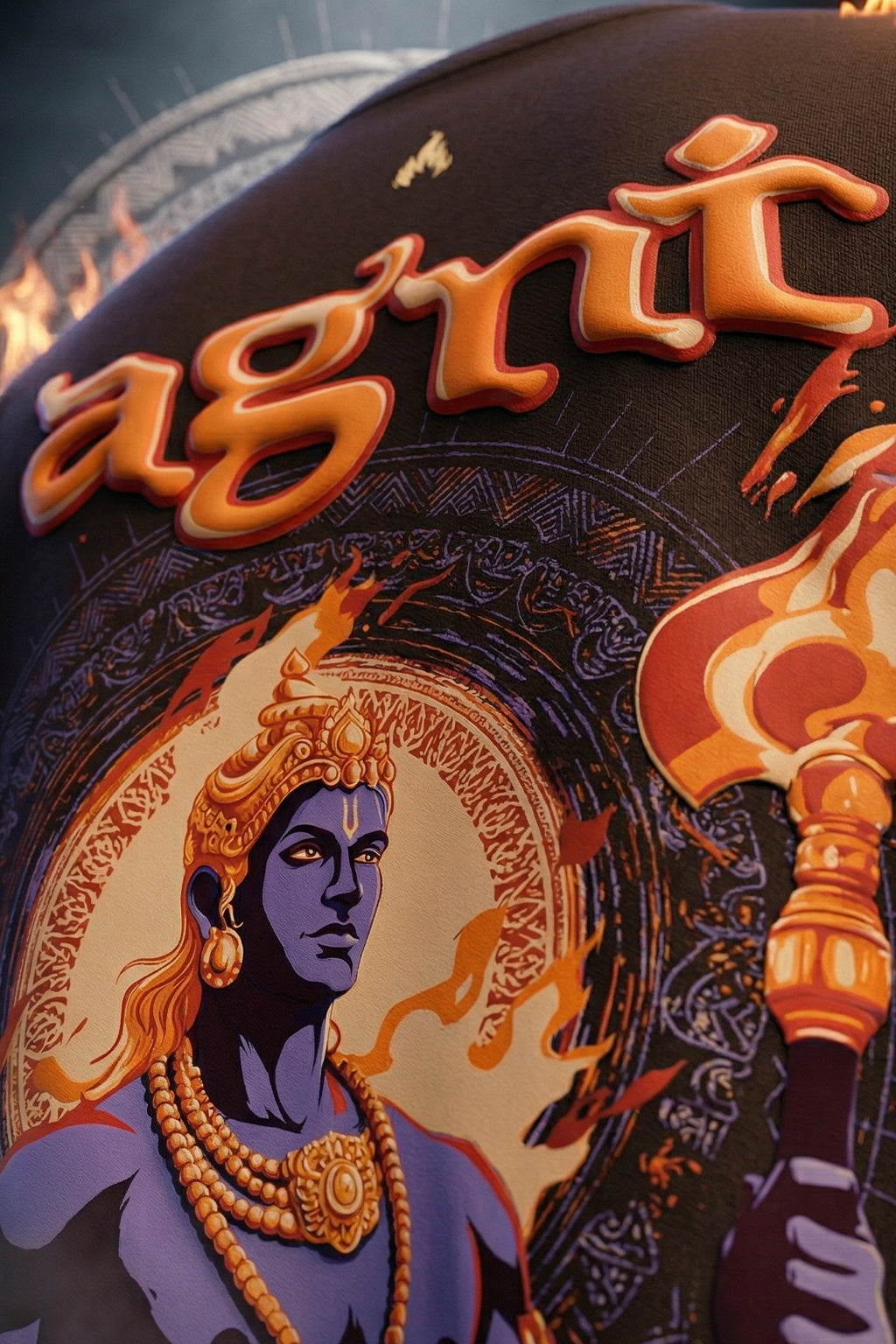 अग्नि Brown Puff Printed Exclusive T-shirt Supreme Edition