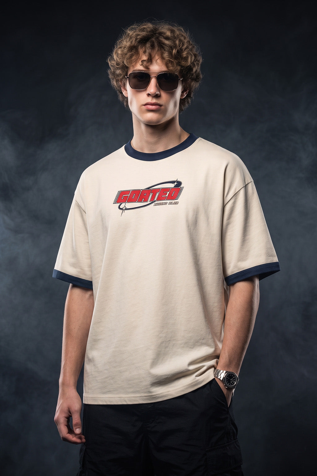 Goated Swanwhite Oversized Printed T-shirt