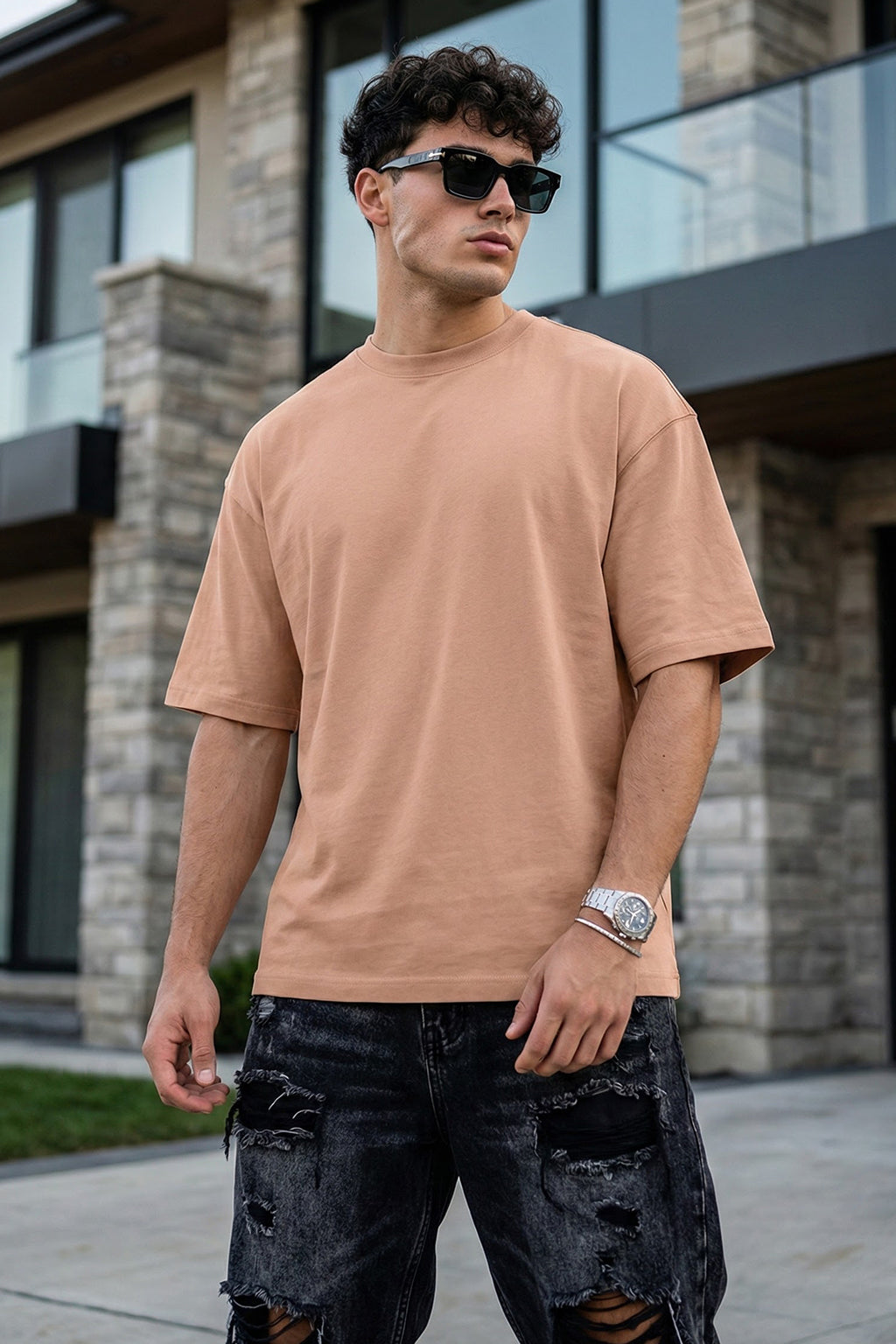 Cork Plain Oversized T-shirt