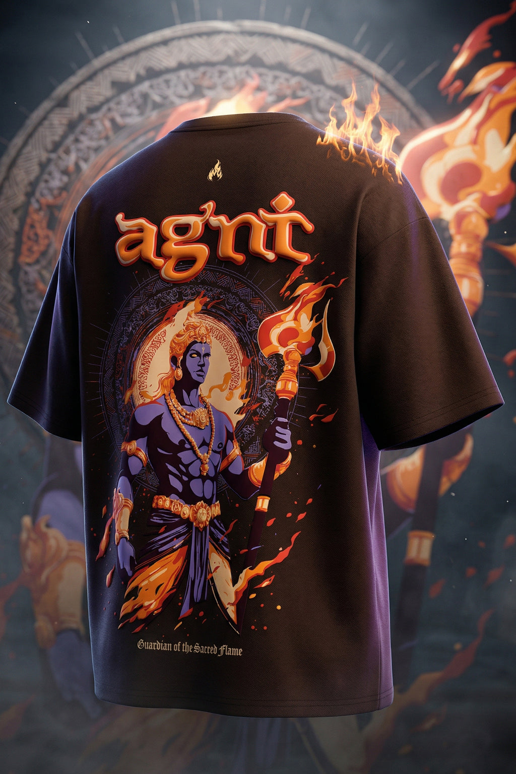 अग्नि Brown Puff Printed Exclusive T-shirt Supreme Edition