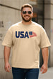 USA Swanwhite Graphic Printed Plus Size T-shirt