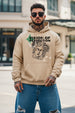Masterpiece in Beige: Men's Perfection Print Oversized Hoodie