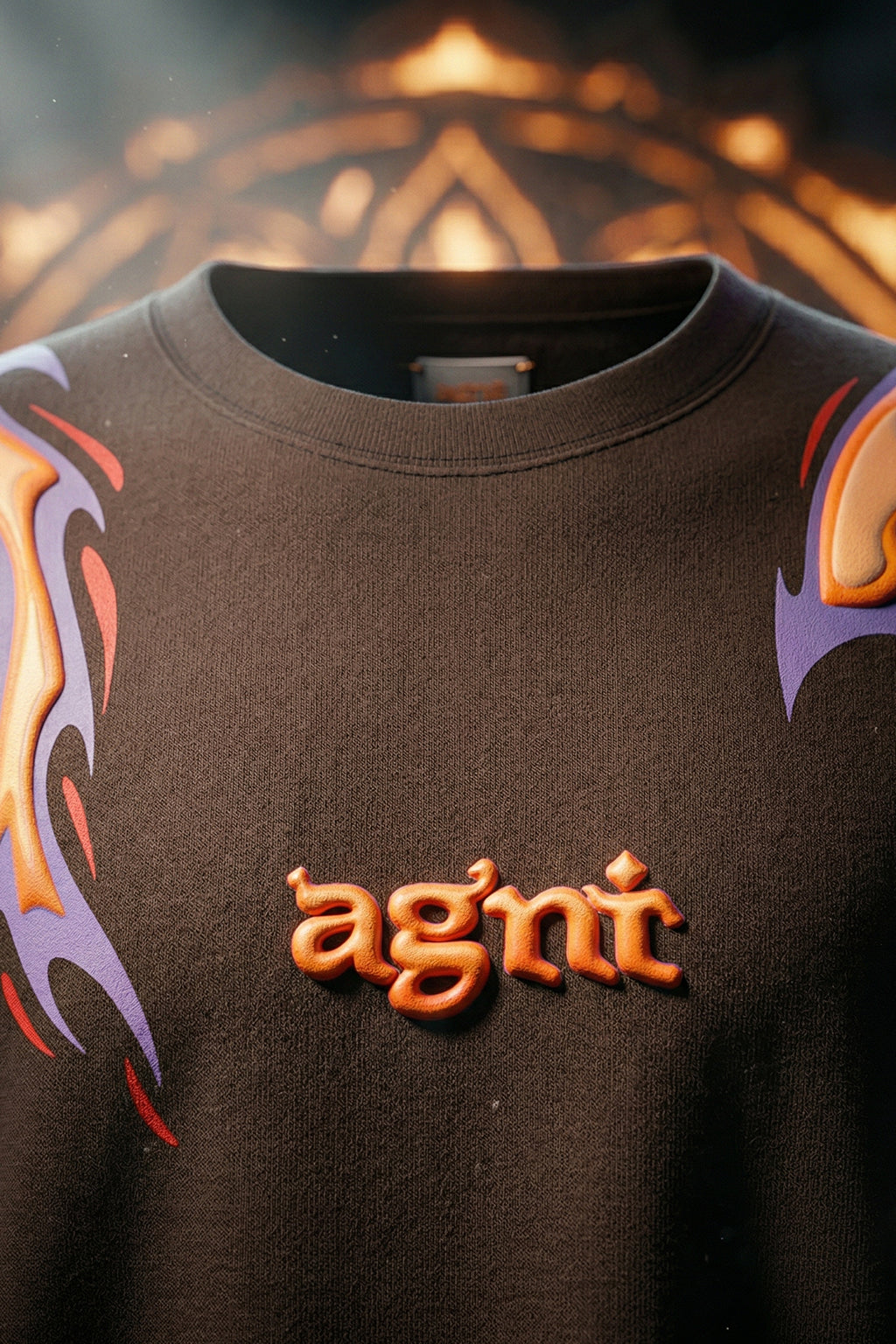 अग्नि Brown Puff Printed Exclusive T-shirt Supreme Edition