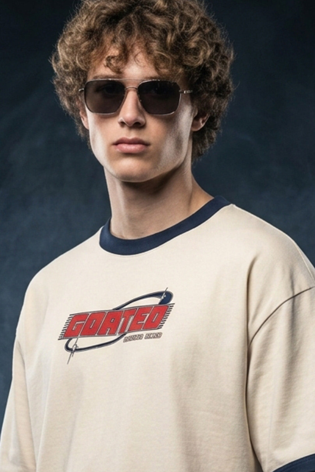 Goated Swanwhite Oversized Printed T-shirt