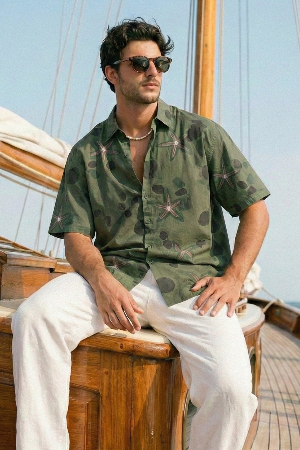 Driftwood Camo Olive All Over Print Oversized Exclusive Shirt