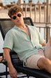 Feather Feel Mint Oversized Plain Double Layer Exclusive Cotton Shirt