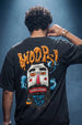 Stay Sick Black Oversized Puff Printed Exclusive T-shirt