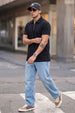 Black Plain Fortec Exclusive Zipper Polo T-Shirt