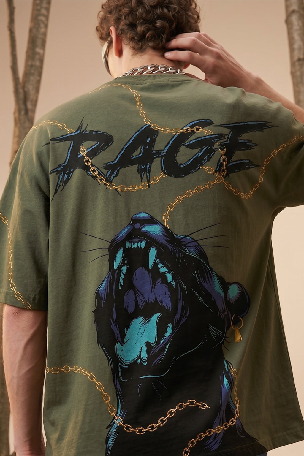 Black Panther Olive Back Printed Exclusive T-shirt Supreme Edition