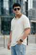 White Plus Size Polo T-shirt