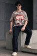 Marvel White Oversized Graphic Printed T-shirt